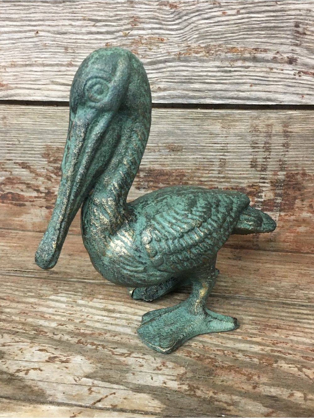 Cast Iron Pelican Statue Lawn Gard Yard Art Bird Beach Nautical Coastal Decor